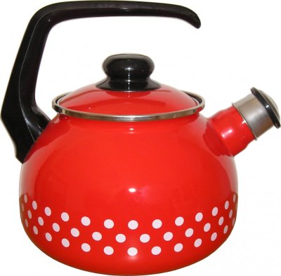 METALAC Čajník červený, puntík 20cm 2lt