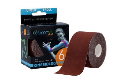 BronVit Sport Kinesio Tape classic 5 cm x 6 m tejpovací páska kávová