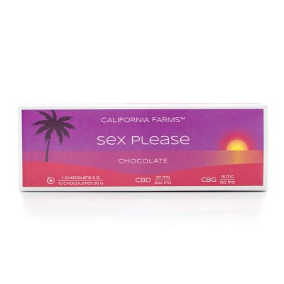 California Farms Sex please 200 mg CBD/150 mg CBG čokoláda 10 ks