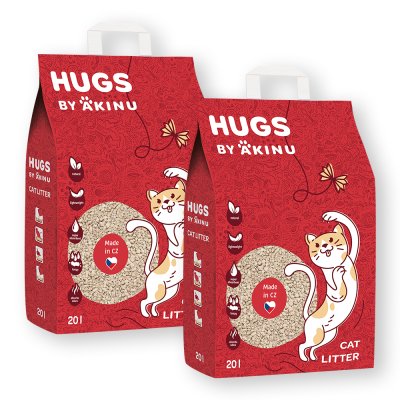 Akinu CATY Křemelinové stelivo pro kočky 2 x 20 l