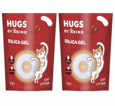 Akinu HAPPY CAT Sandy Silika gel (jemný - 0,5 - 2 mm) stelivo pro kočky 2 x 7,2 l