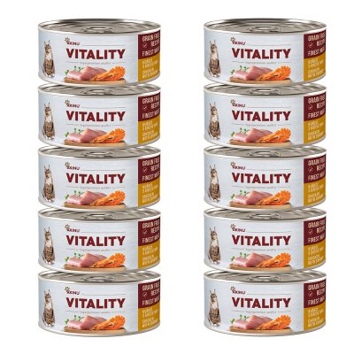 Akinu VITALITY Kuřecí & krevety konzerva pro kočky 10 x 70 g
