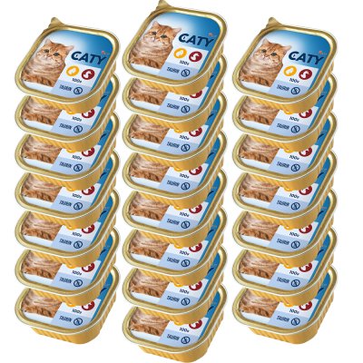 Akinu CATY Kuřecí & kachní paštika pro kočky 22 x 100 g