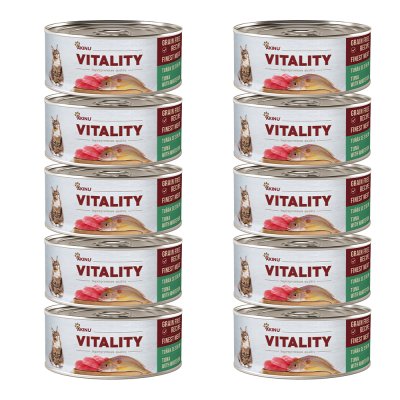 Akinu VITALITY Tuňák & síh konzerva pro kočky 10 x 70 g