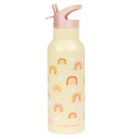 A Little Lovely Company nerezová lahev na pití, 500 ml - duha
