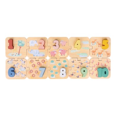 New Classic Toys Puzzle - Učíme se číslice - safari