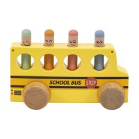 New Classic Toys Pop-up - vyskakovací kolíčky - školní autobus