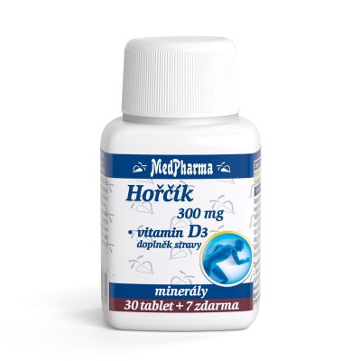 MedPharma Hořčík 300mg + Vitamín D3 37 tablet