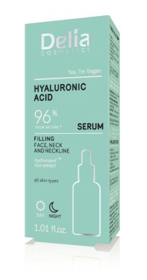 Delia Hyaluronic Acid Vyplňující sérum na obličej, krk a dekolt 30 ml