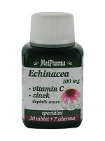 Medpharma Echinacea 100 mg + vitamin C + zinek 37 tablet
