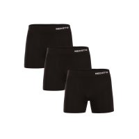 Nedeto 3PACK pánské boxerky bezešvé bambusové černé (3NDTB001S) XL