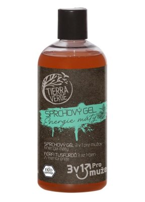TIERRA VERDE Sprchový gel pro muže Energie máty (lahev) 500 ml