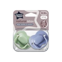Tommee Tippee Dudlík Cherry latex 18-36m 2 ks modrá-zelená