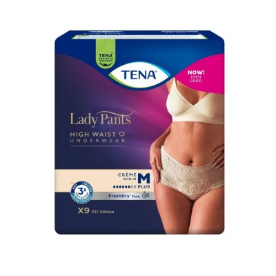 Tena Lady Pants Plus Creme Medium inkontinenční kalhotky 9 ks