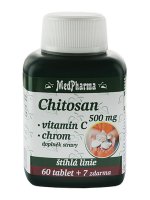 Medpharma Chitosan 500 mg + chrom + vitamín C 67 tablet