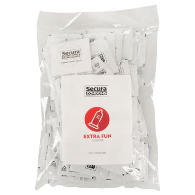 Secura Extra Fun – vroubkované kondomy (100 ks)