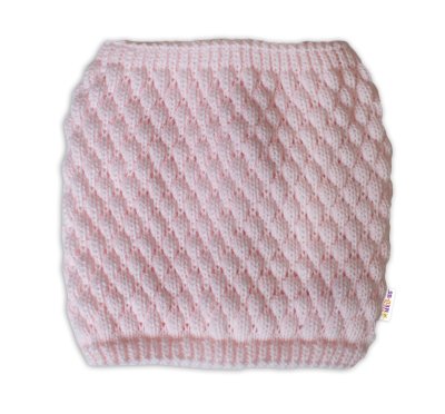 Baby Nellys Pletený nákrčník/komínek  - růžový