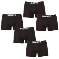 Nedeto 5PACK pánské boxerky černé (5NB001b) 5XL