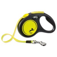 Flexi New Neon popruh S 5m žlutá do 15kg
