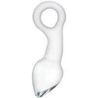 GILDO Skleněný anální kolík Glass Ring 14,5 cm