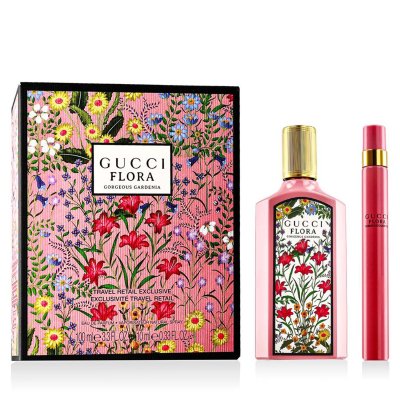Gucci Flora Gorgeous Gardenia EDP 100 ml + EDP MINI 10 ml W (Travel Exclusive Set)