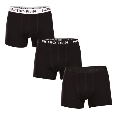 Pietro Filipi 3PACK pánské boxerky černé (3BCL004) XXL
