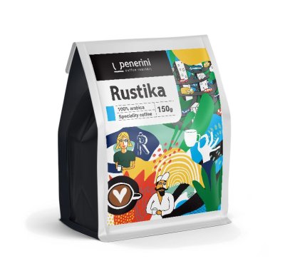 Penerini Rustika 100% arabika zrnková káva 150 g
