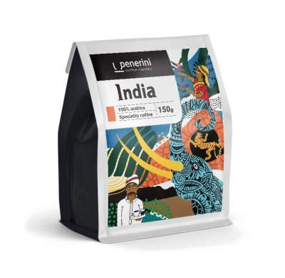 Penerini India 100% arabika zrnková káva 150 g