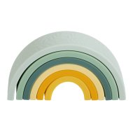 A Little Lovely Company montessori stohovací duha - zelená a žlutá
