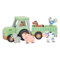 New Classic Toys Traktor s valníkem a zvířátky