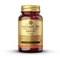 Solgar Vitamín D3 1000 IU 100 žvýkacích tablet Solgar Vitamín D3 1000 IU 100 žvýkacích tablet