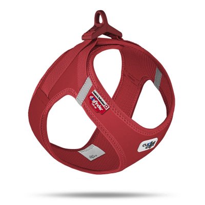 Curli Postroj pro psy se sponou Softshell Red 3XS, 1,5-3 kg