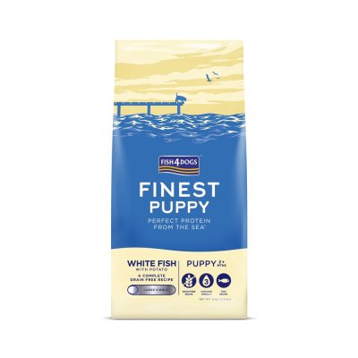 Fish4Dogs Granule velké pro štěňátka Finest bílá ryba s bramborami 6 kg, 2m+