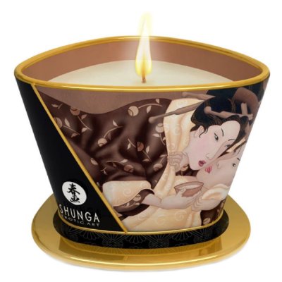 Shunga Libido stimulující masážní svíčka Warm Chocolate