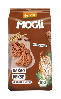 MOGLI BIO kakaové sušenky s certifikací Demeter 125 g