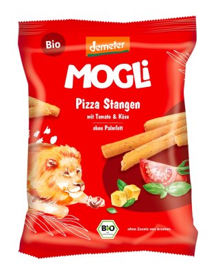 MOGLI bio pizza tyčinky s rajčaty a sýrem s certifikací Demeter 75 g