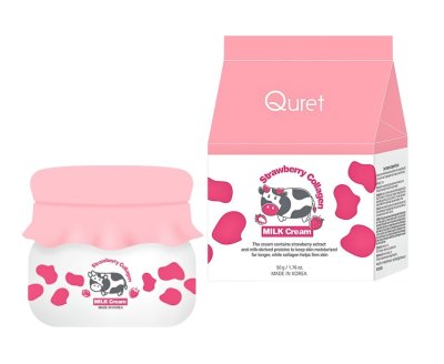 Quret Jahodový kolagenový mléčný krém 50 g