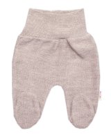 Baby Nellys Pletené kojenecké polodupačky Hand Made, béžové, vel. 68