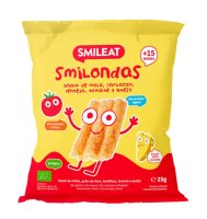 Smileat BIO kukuřičné křupky hrášek, čočka, rajče a sýr 15m+ 25 g