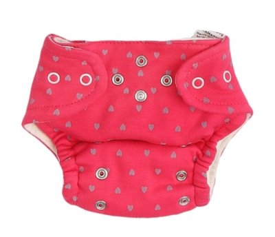 Mamatti Mamatti Látková plenka EKO sada - kalhotky + 2 x plenka, vel. 5 - 14 kg, Hearts