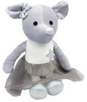 Babyono Plyšová hračka Tulilo Myška Lila, 33 cm - šedá
