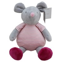 Babyono Plyšová hračka Tulilo Myška, 20 cm - šedá