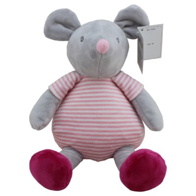 Babyono Plyšová hračka Tulilo Myška, 20 cm - šedá