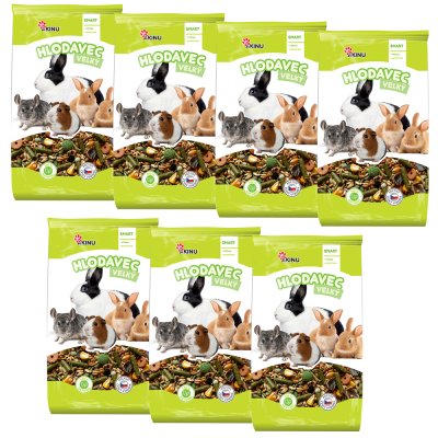 Akinu Kompletní menu krmivo pro velké hlodavce a králíky 7 x 1 kg