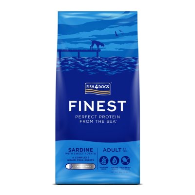 Fish4Dogs Granule velké pro dospělé psy Finest sardinka se sladkými bramborami 6 kg, 1+