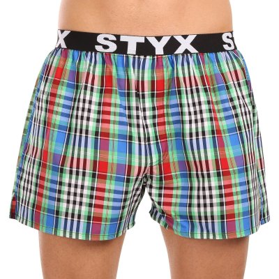 Styx Pánské trenky sportovní guma vícebarevné (B1036) XL
