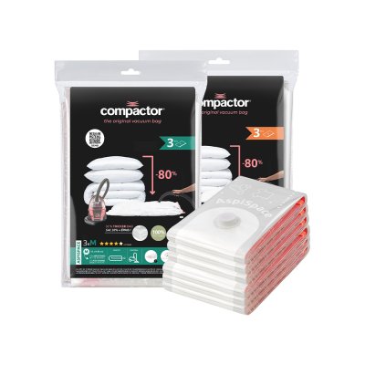 Compactor Bag Aspispace 70 a 120 litrů vakuové pytle 6 ks