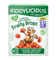 Kiddylicious Ovocné želé bonbónky jahoda, jablko a dýně 4x16 g