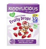 Kiddylicious Ovocné želé bonbónky jablko a malina 4x16 g