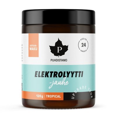 Puhdistamo Electrolyte Powder tropical 120 g + láhev 500 ml ZDARMA